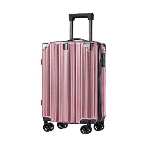 XYGQYJ Koffer Modischer Reißverschlusskoffer for Geschäftsreisen, Trolley-Koffer for Erwachsene, leiser Universal-Rollkoffer Koffer Hartschale(Pink) von XYGQYJ