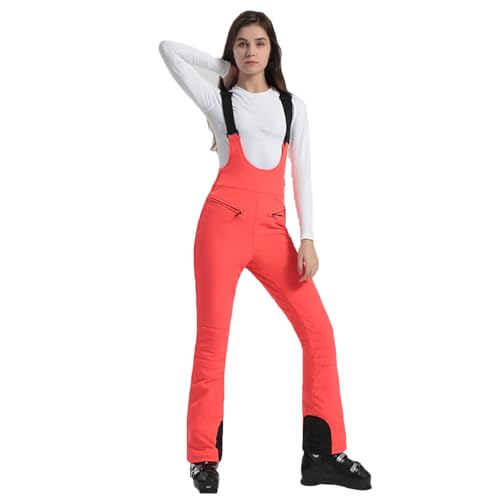 XYHAOAI Damen Skihose Schneelatzhose Snowboardhose Wasserdicht Winddicht Winter Skihose Trendy Schneelatzhose Isoliert,Orange,L von XYHAOAI