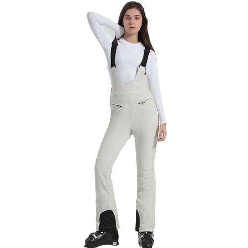 XYHAOAI Damen Skihose Schneelatzhose Snowboardhose Wasserdicht Winddicht Winter Skihose Trendy Schneelatzhose Isoliert,Weiß,XS von XYHAOAI