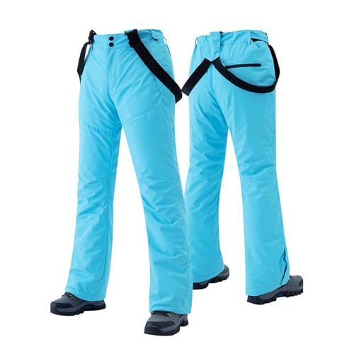 XYHAOAI Damen und Herren Skihose wasserdichte Schneelatzhose Winddichte Skihose Isolierte Warme Hose Outdoor-Snowboardhose,Blau,L von XYHAOAI