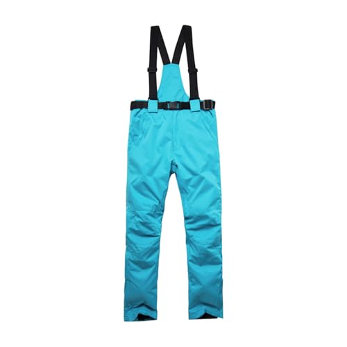 XYHAOAI Herren wasserdichte Schneeskihose füR Den Winter Warm Wasserdicht Snowboardhose füR Den AußEnbereich, LäTzchen, Abnehmbarer HosenträGer,Lake Blue,XXL von XYHAOAI