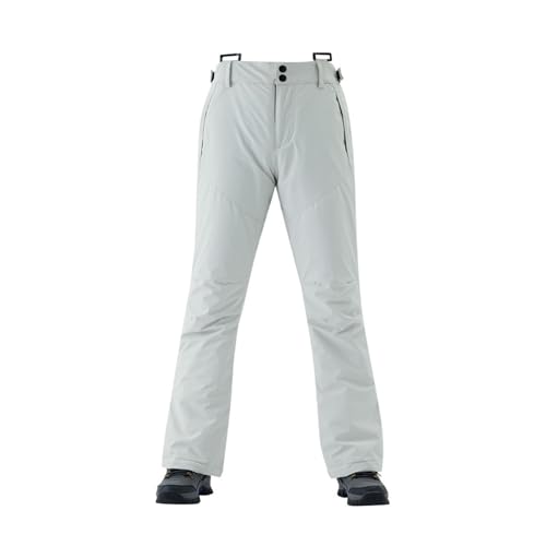 XYHAOAI Isolierte Schneelatzhose füR Damen, wasserdichte Winter-Skihose, Snowboard-Overall, Ski-Overall füR Den Wintersport,Weiß,XXL von XYHAOAI