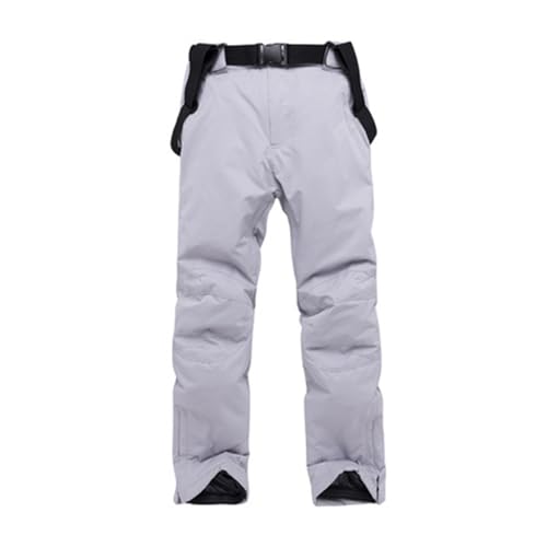 XYHAOAI Ski-Overall füR Damen und Herren wasserdichte Schneelatzhose Winddichte Isolierte Warme Hose mit Abnehmbaren HosenträGern,Grau,M von XYHAOAI