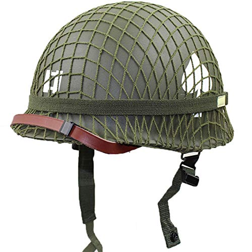 XYLUCKY Perfekte WW2 US Army M1 Green Helm Replik mit Net/Canvas Kinnriemen DIY Malerei XYLUCKY Perfekte WW2 US Army M1 Green Helm Replik mit Net/Canvas Kinnriemen DIY Malerei von KaKille