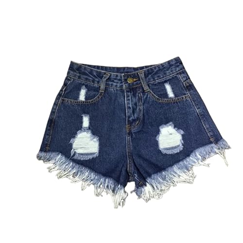 XYMJT Damen-Shorts Frauen Shorts Denim Shorts Weibliche Sommer Lose Plus Size Jean Shorts Frauen-Dunkelblau-XXL von XYMJT