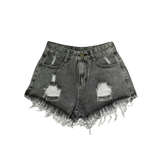 XYMJT Damen-Shorts Frauen Shorts Denim Shorts Weibliche Sommer Lose Plus Size Jean Shorts Frauen-Grau-5Xl von XYMJT