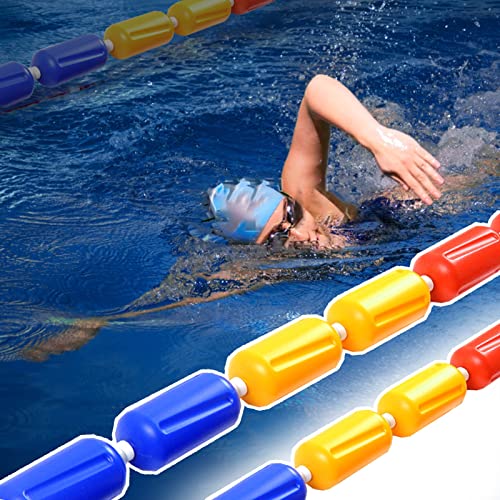 1/2/3/4/5/6/7/8/9/10 m langes schwimmendes Sicherheitstrennseil – Gefahrenbereichs- und Tiefe Flachwassertrenner, vormontierte Schwimmseile für Schwimmbecken von XYTUJIKL