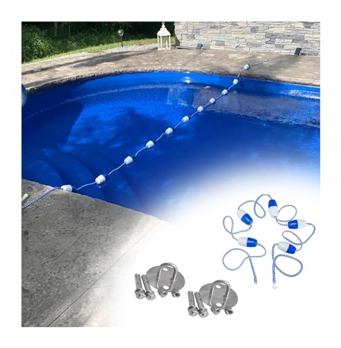 Schwimmleinen für Schwimmbecken, 10, 15, 16, 18, 20, 25 und 75 Fuß lang, schwimmende Sicherheitstrennleine für Schwimmbecken, blaue und weiße Schwimmleinen zur Unterteilung des Beckens in flache von XYTUJIKL