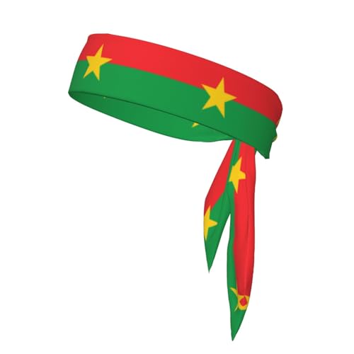 Burkina Faso Sport-Stirnband mit Flagge, weich und atmungsaktiv Burkina Faso Sport-Stirnband mit Flagge, weich und atmungsaktiv von XZDAL