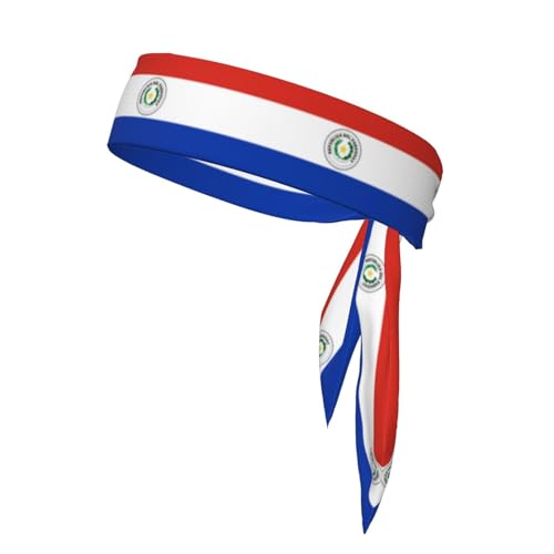 Das Sport-Stirnband mit Paraguay-Flagge eignet sich zum Tragen beim Sport, bietet ein luxuriöses Gefühl und kann umgekehrt getragen werden. von XZDHL
