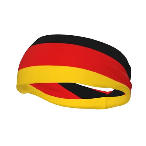 Modisches und farbenfrohes Sportschweißband mit deutscher Flagge, geeignet für Basketball, Fußball, Fitness und verschiedene Sportarten von XZDHYZ