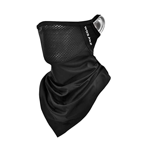 XZincer Earloop Half Faces Covers Ice Silk -Schutz Bandana-Schal Schnelltest 20 Stück (Black, One Size) von XZincer