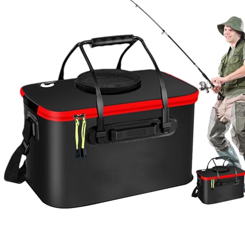 Faltbarer Angeleimer, lebende Fischbox, Fischeimer, lebender Fischködereimer, EVA-Faltfischbehälter, Meeresangel-Box für Outdoor-Reisen, Wandern von Xasbseulk