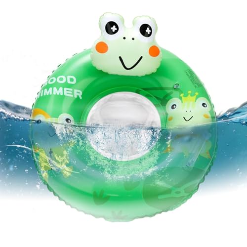 Kid Floater – Aufblasbarer wasserdichter hautfreundlicher Frosch-Form-Ringschwimmer für Pool – bequemes, lustiges Schwimmzubehör für Pool Mädchen im Alter von 6–60 Monaten von Xasbseulk