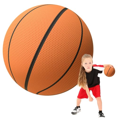 Xasbseulk Indoor-Trainings-Basketball | Indoor-Training, leises Sprung-Basketball | Reißverschluss-Design, springender Basketball für Hartholz, Boden, Teppich und andere Oberflächen von Xasbseulk