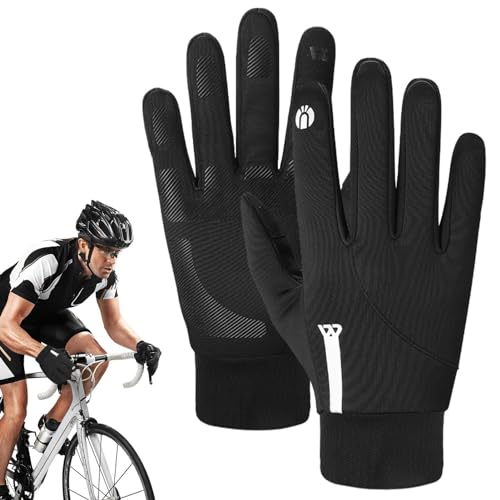 Xasbseulk Winter Fahrradhandschuhe | Touchscreen Winterhandschuhe - Reflektierende Handschuhe Winddichte Skihandschuhe zum Wandern, Bergsteigen, Radfahren, Laufen, Workout von Xasbseulk