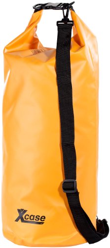 Xcase Wasserdichter Rucksack: Wasserdichter Packsack 25 Liter, orange (Paddelsack, Packsack Motorrad, Unterwasserlicht) von Xcase