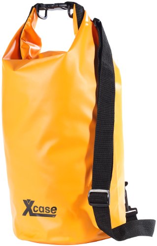 Xcase Wasserdichter Rucksack: Wasserdichter Packsack 16 Liter, orange (Badesack wasserdicht, wasserdichte Seebeutel, Unterwasserlicht) von Xcase