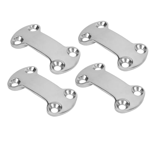 Xeamotor 4 Stück Marine Pad Augenplatte 25 mm 304 Edelstahl Gürtel Nockenschnalle Platte 5,8 mm Löcher für Segeln von Xeamotor