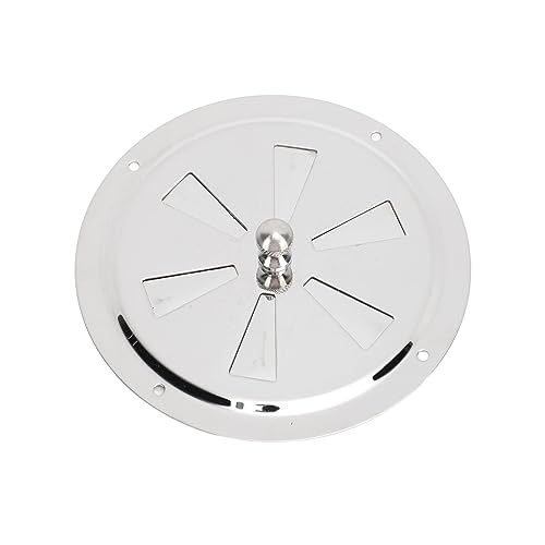 Xeamotor Butterfly Vent 304 Edelstahl Kabine Runde Lamellen-Entlüftungsabdeckung mit mittlerem Griffknopf für Marineboote (5 Inches) von Xeamotor