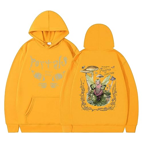 Hoodie Melanie Martinez Cartoon Hoodie Frühling Herbst Langarm Sweatshirt Casual Herren Hip Hop Pullover Damen Plus Size Mantel XS ~ 3XL-Khaki||XS von Xiakila