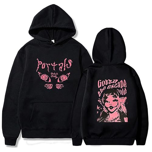 Xiakila Melanie Martinez Kapuzenpullover Mit Cartoon Grafik Sweatshirt Für Herren Und Damen, Wendbar Bedruckt Übergroßer Pullover Y2k Lässige Oberbekleidung Hip Hop Streetwear-White||XS von Xiakila