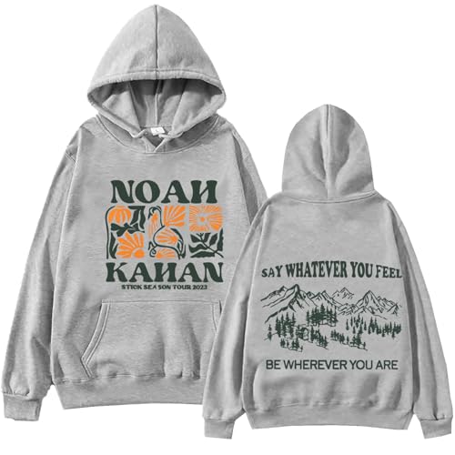 Xiakila Hoodies Herren Und Damen Frühling Und Herbst Langarm Sweatshirts Noah Kahan Hoodies, Lässige Mode Pullover Jacken In Übergröße-Khaki||XS von Xiakila