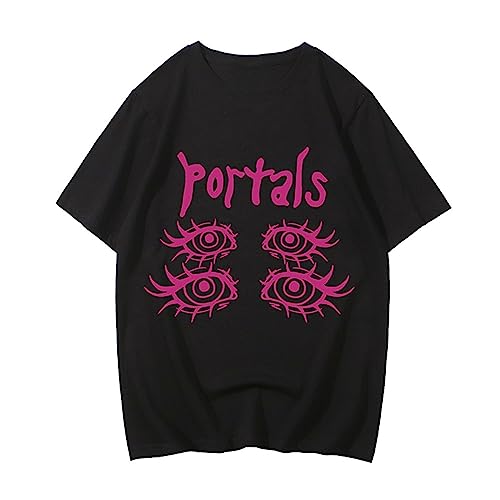 Xiakila Kurzarm Melanie Martinez Cartoon Grafik T-Shirt Mode Vintage Tops Übergröße Herren/Damen Mode Lässig Baumwolle Rundhals Sweatshirt Übergröße-Black||XS von Xiakila