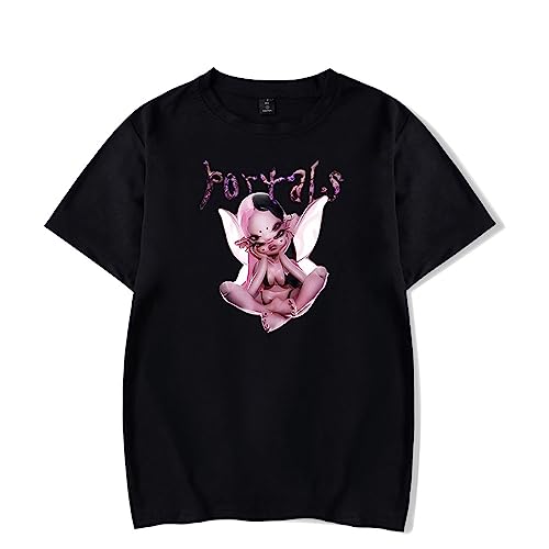 Xiakila Melanie Martinez Herren Damen T-Shirt Frühling Sommer Reversible Print Kurzarm, Cartoon Print Sweatshirt Streetwear-White||XS von Xiakila