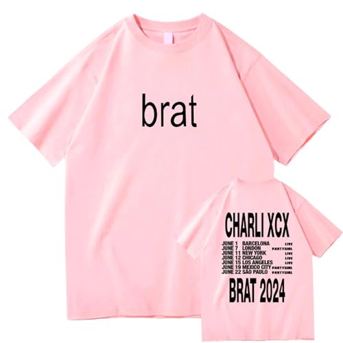 Xiakila Sweatshirt Charli-XCX Tour Klassisches T Shirt, Modisches Lässiges Unisex Retro Baumwoll T Kurzarmshirt-Black||XS von Xiakila