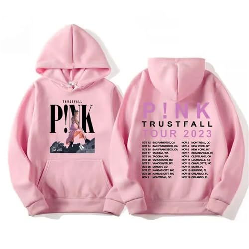 Xiakila Sweatshirt Frühling Und Herbst Langarmpullover Rosa Bedruckter Tour Hoodie, Hip Hop Sweatshirt In Übergröße Für Männer Und Frauen-Black||XS von Xiakila