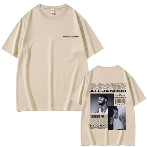 Xiakila Sweatshirt Vintage Baumwolle Kleidung Rauw Alejandro Bedrucktes T Shirt, Unisex Kurzarm Sommer Rundhals Top-Black||XS von Xiakila