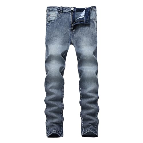 Baggy Jeans Herren Leichte Streetwear Jogginghose Essentials Sommerjeans Straight Fit Jeanshose y2k Lang Dünner Leichte Freizeit Weitem Bein von Xiangdanful
