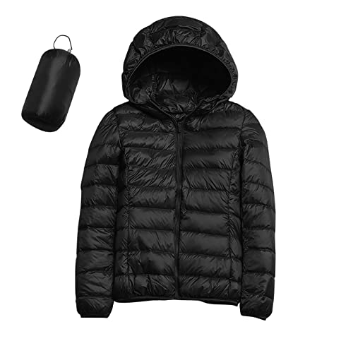 Blouson Damen Lang Lederjacke Winterjacke Kapuze Grosse Grössen Jeansjacke Dünn Fleecejacke Leicht Funktionsjacke Damen-Jacken Winter Steppjacke Jacke Sommer Trainingsjacke Windjacke von Xiangdanful