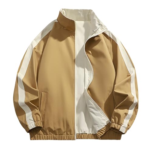 College Jacke Herren Sommer Motorradjacke Bomberjacke Damen Kurz Sommerjacke Leichte Übergangsjacke Elegant Baseball Blouson Jacken Ohne Kapuze Herrenmode Lederjacke Leicht von Xiangdanful