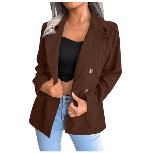 Damen Anzug Sommer Blazer Trachtenjacke Leicht Pieces Schwarz Jackett Sportlich Kurz Kostüme Blaser Elegant Sweatblazer von Xiangdanful