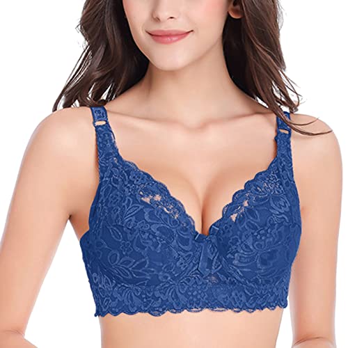 Damen Vorderverschluss Spitzen Sexy BH Bügel Push Up Neckholder BHS Tiefer Ausschnitt Gepolsterter Bralette Damen von Xiangdanful