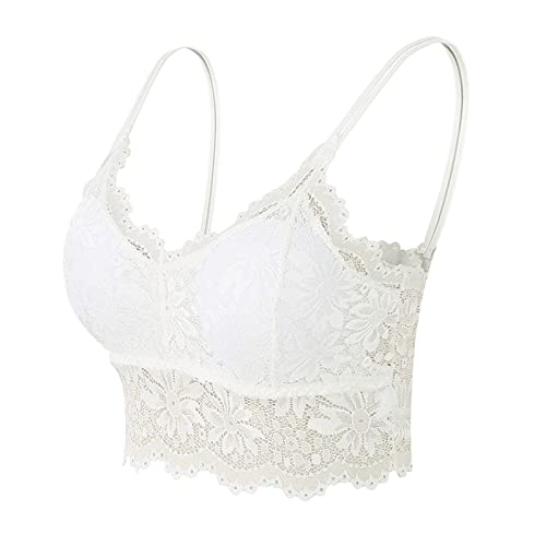 Dirndl BH Push Up Spitze BH Große Größen Balconette Bra Weiß Tracht Sexy Büstenhalter Schalen BH Große Brüste Büstenhebe Bügel-Push-Up von Xiangdanful