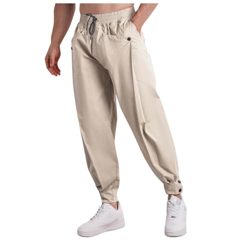 Herren Sporthose Lang Jogginghose Baggy Freizeitanzug Weites Bein Fitnesshose Jogginghosen Baumwolle Sweatpants Sommer Trainingshose Schwarz Freizeithose Laufhose Jogpants Graue von Xiangdanful