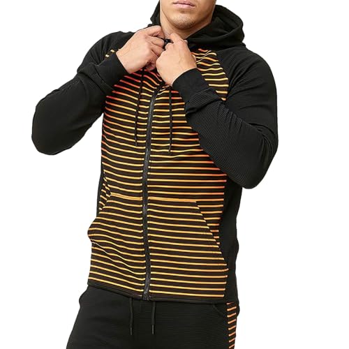 Kapuzenpullover Herren Essentials Kapuzenjacke Trainingsjacke Reißverschluss Dünn Strickjacke Baumwolle Hoodie Gym Zip Zipper Pullover Jacke Sweatjacke Strickjacken von Xiangdanful