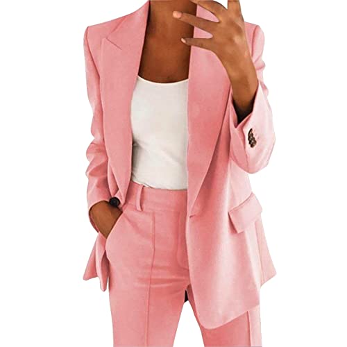 Kurzblazer Damen Leicht Kostüme Anzug Schwarz Sommer Blazer Pieces Sportlich Jackett Elegant Sweatblazer Weißer Blaser Kurz Trachtenjacke Business Outfit Leichter Sommerblazer von Xiangdanful