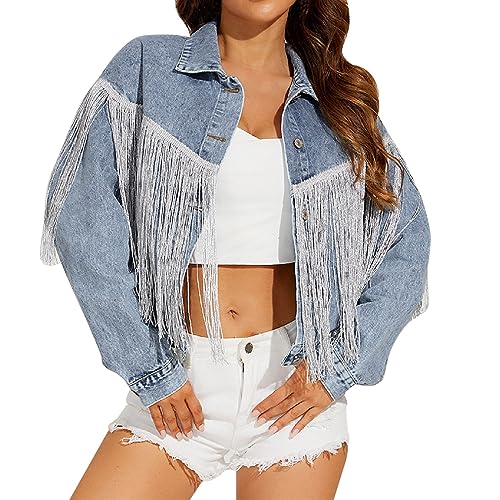 Lederjacke Damen Kurz Winterjacke Jacke Sportlich Pieces Jacken Schwarz Jeanshemd Business Jeansjacke Leicht Jeansbluse Kurzarm Sommerjacke Damen-Jacken Elegant Übergangsjacke Jeansjacken von Xiangdanful