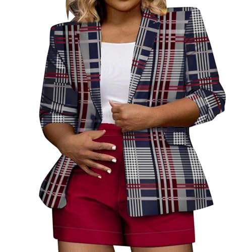 Leichter Sommerblazer Leicht Kostüme Jackett Damen Sportlich Elegant Blaser Business Trachtenjacke Kurz Longblazer Pieces Blazer Anzug Schwarz Sweatblazer Weißer von Xiangdanful