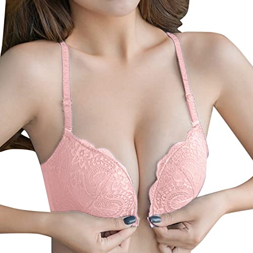 Spitzen BH Damen Ohne Bügel Bequemer Abnehmbar Spitzen Bralette Unterwäsche Sport-BH Elastische Schultergurte BH für Push Up Yoga von Xiangdanful