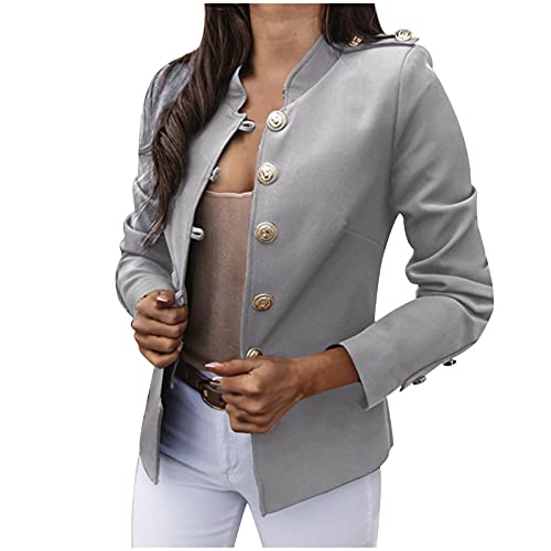 Sweatblazer Damen Sommer Jackett Trachtenjacke Elegant Sportlich Anzug Leicht Business Schwarz Blaser Blazer Kostüme Pieces Outfit von Xiangdanful