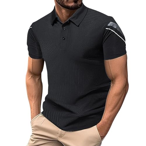 T Shirt Herren Oversize Polo Polohemd Sommer Slim Fit T-Shirts Golf Sportshirt Tshirt Kurzarm Bekleidung T-Shirt Poloshirt Poloshirts Für Shirts Baumwolle von Xiangdanful