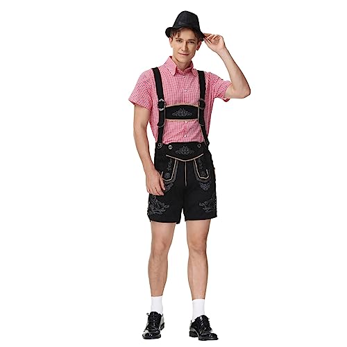 Trachtenweste Herren Kurze Lederhose Trachten Oktoberfest Komplett Lederhosen Kurz Tracht Set Trachtenset Trachtenhose Trachtenlederhosen Trachtensocken von Xiangdanful