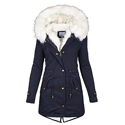 Trainingsjacke Damen Grosse Grössen Lederjacke Damen-Jacken Dünn Leicht Übergangsjacke Lang Winterjacke Kapuze Jeansjacke Warm Bomberjacke Wintermantel Windjacke Steppjacke Leichte Jacke von Xiangdanful