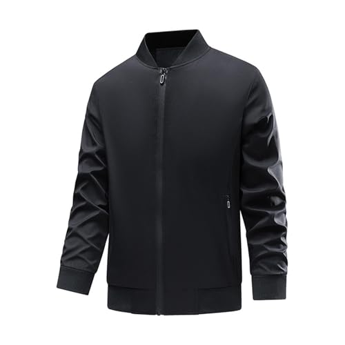 Übergangsjacke Herren Kurz Bomberjacke Jacke College Elegant Jacken Leichte Blouson Baseball Sommerjacke Sommer Herrenmode Lederjacke Ohne Kapuze Motorradjacke Damen Blazer von Xiangdanful