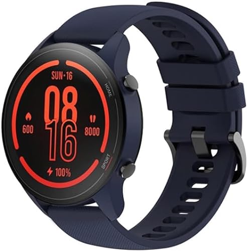 Xiaomi Mi Watch Smartwatch (1,39" AMOLED-HD-Display; Messung und Überwachung Blutsauerstoffgehalt, Herzfrequenz, Stresslevel, Schlafzyklus; GPS; 17 Sportmodi; 5 ATM; 16 Tage Batterielaufzeit) Blau Navy Blue (Blau) von Xiaomi